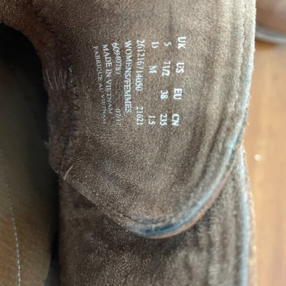 Clarks Artisan Carleta Lyon Womens Brown Nubuck Leather Ankle Bootie Size 7.5M - Picture 8 of 10